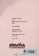 Piranha-Allsteel-Piranha 65-8, Press Brake instructions and Repair Parts Manual-65-8-01